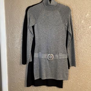 ‼️ SOLD‼️ fitted long turtle neck sweaters black&Gray “2 for the 1